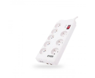 Ever Home - 8 gniazd, 2m, AV/RJ-45, biała - 105048 - zdjęcie 1